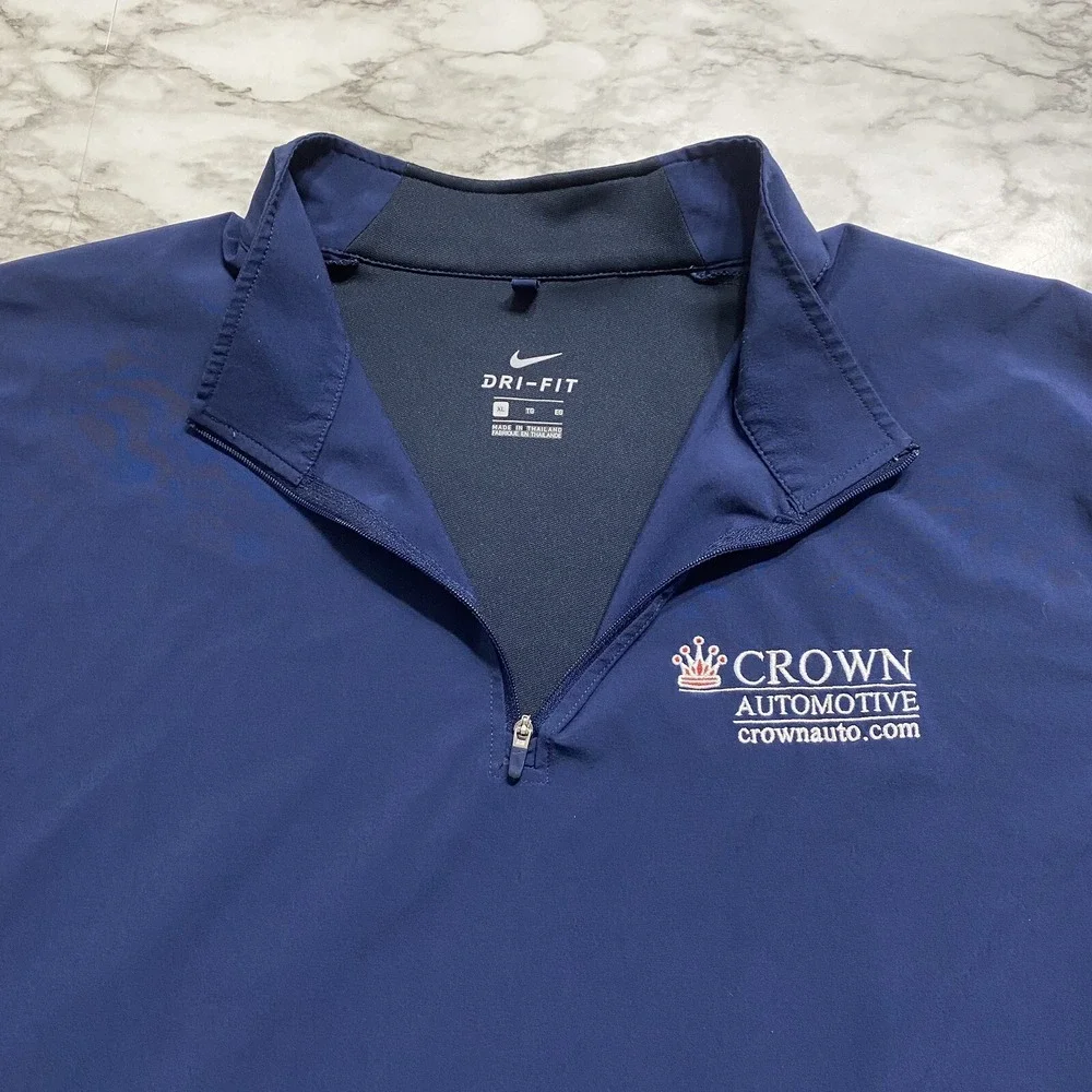 Nike Dri-Fit Crown Automotive Men's Sweatshirt Size XL Blue Long Sleeve 746102 - Picture 6 of 12
